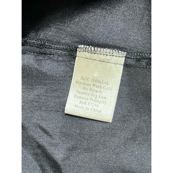 Johnny Was Women’s Floral Silk Top Long Sleeve Tasseled Tie Front Boho Small - Picture 4 of 9